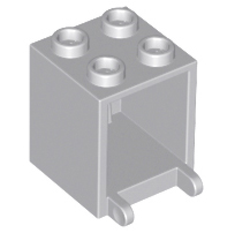 Container, Box 2x2x2 Light Bluish Gray